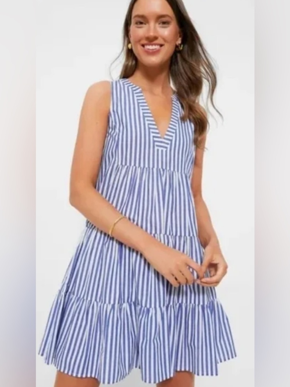 Tuckernuck Pomander Place Blue and White Stripe Cotton Poplin Kenzo Dress